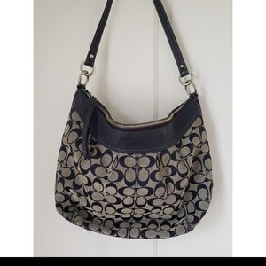 Coach Bag, Classic, Navy and Grey